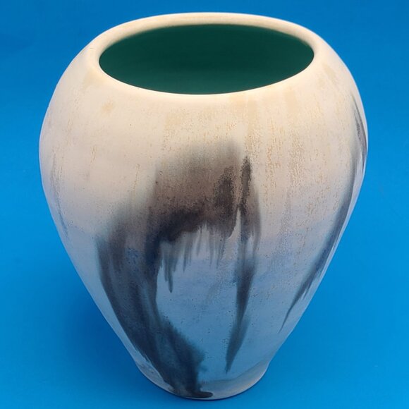 Unsigned Studio Pottery Multi Color Vase Matte Exterior Glossy Interior 6.5" H - Picture 3 of 10